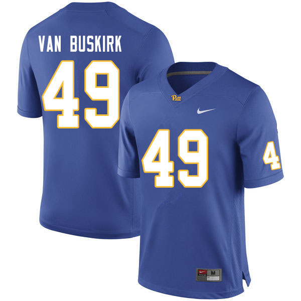 Men #49 Ethan Van Buskirk Pitt Panthers College Football Jerseys Sale-Royal